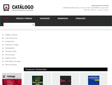 Tablet Screenshot of catalogonfpa.org
